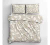 Leaf Duvet Cover Sets Super King Bedding 3 Piece, Plant Modern Simple Pattern Reversible Quilt Cover & 2 Pillowcases, Soft Microfiber, Zip, Bedroom Decor & Gifts(E195)