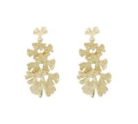 Leaf Earrings for Women, Flower Floral Leaf Tassel Earrings for Girls, Ginkgo Leaf Cluster Dangle Earrings Hypoallergenic, Bohemian Leaf Chandelier Drop Earrings,Flower Floral Petal Earrings(Gold)