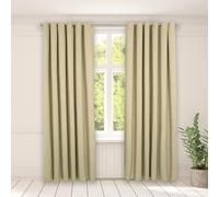 OHS Eyelet Blackout Curtains Green, Leaf Embossed Decorative Blackout Curtains for Bedroom Living Room Soft Modern Thermal Lined Blackout Curtains, 66x72”