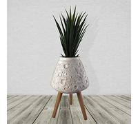 Leaf Extra Large Cachepot Planters, Wood, 62cm Lunar White