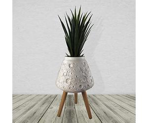 Leaf Extra Large Cachepot Planters, Wood, 62cm Lunar White