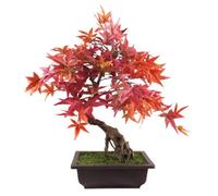 Leaf Faux 50Cm Red Maple Bonsai Tree