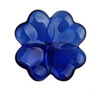 Leaf For Crystal glass ornament constructed from borosilicate glass, designed to enhance home interiors and wedding decor aesthetics (blue)