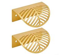 Leaf Form Cabinet Hardware 2pcs Zinc Alloy Drawer Pulls for Furniture Doors Bookshelves and Multi Purpose Storage Solutions (A)