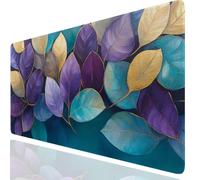 Leaf Gaming Mouse Mat Colorful Mouse Pad Large 600x300x3mm, Extended Waterproof Mousepad Smooth Cloth Surface Improved Precision And Speed, Desk Mat Non-Slip Rubber Base for Office Gaming GKuk-632