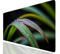 Leaf Gaming Mouse Mat Green Mouse Pad Large 900x300x3mm, Extended Waterproof Mousepad Smooth Cloth Surface Improved Precision And Speed, Desk Mat Non-Slip Rubber Base for Home Office Gaming GKuk-1514
