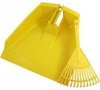 Leaf & Garden Waste Collector Set - Large Plastic Dustpan & Hand Rake with Brush | Heavy Duty Scoop Pan for Leaves, Grass Cuttings, Weeds & Dirt