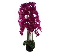 Leaf Giant Purple Orchid Plant Artificial 189 flowers REAL TOUCH Botanik in Green Leaf Green