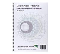 Leaf Graph A4 Engineering Graph Paper, 5mm (0.5cm) Squared Grid, Wirebound Notebook, 50-Page (25-Leaf), Professional Mathematics and Technical Drawing Pad