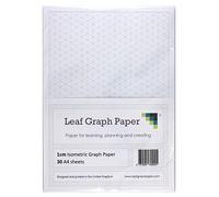 Leaf Graph A4 Isometric Graph Paper, 10mm (1cm) Triangle Grid, 30 Leaf Pack, For 3D Technical Drawing and Sketching