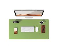 (Leaf Green, 90x43cm) Desk Pad Protector, Office Desk Mat, Large Mouse Pad, Waterproof Non-Slip PU Leather Desk Blotter for Office and Home