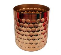 Leaf Honeycomb Metal Planter - Copper - 18Cm X 15.5Cm