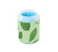 Leaf Language on Green Paper Reusable Paw Washer with Soft Massage Brush Feet Cleaning Machine Gently Cleans Paws After Walks