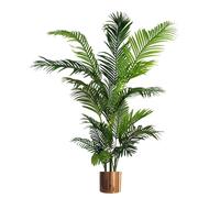Leaf Large Artificial Palm Tree With Metal Planters