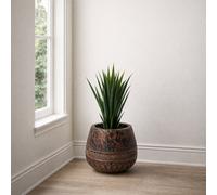 Leaf Large Composite Planter Brown / Black