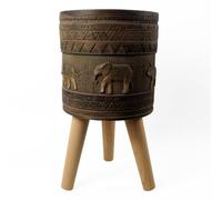 Leaf Large Planters Plant Pots, Fibreglass, 40cm Zandi Elephant