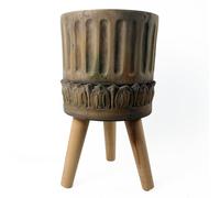 Leaf Large Planters Plant Pots, Fibreglass, 40cm Zandi Roman