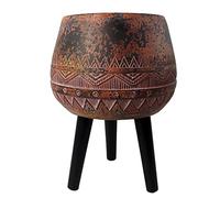 Leaf 44cm X 30cm Large Zaturn Planter Brown / Black With Legs Large, Brown