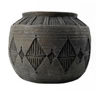 Leaf Large Planters Plant Pots Large Grey Gliese Diamond Planter 26Cm X 36Cm Botanik