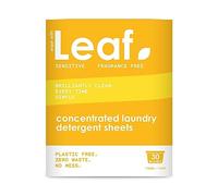 Leaf Laundry Sheets Washing Sheets - Sensitive, Non-Bio, Unscented Concentrated Wash - Planet Friendly Alternative to Capsules and Liquid Detergents - Plastic Free, Zero Waste - 30 Washes
