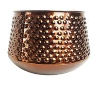 Leaf Metal Decorative Planter, Copper