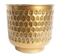 Leaf Metal Decorative Planter, Gold, 20