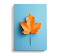 Leaf Minimalism Art No.2 Canvas Print | Gallery Wrapped 30mm Frame Wall Art | 30x20 inches | Ready to Hang | Minimalist Floral Picture | Living Room Bedroom Lounge Office