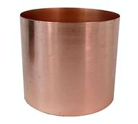 Leaf Modern Metal Planter Planter Polished Copper Colour H Made 18cm, Orange