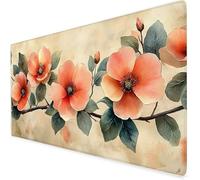 leaf Mouse Mat XXL, 700x400x3mm Gaming Mouse Pad Large flower, Office Accessories Desk Mat, Waterproof Non Slip Rubber Base-Smooth Cloth Surface Mousepad, Apply To Office Home Or Gifts For Men A869