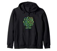 Leaf Orbit Nature Energy Atomic Plant Concept Zip Hoodie