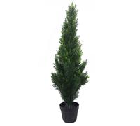 Leaf Outdoor UV Cedar Topiary Tree Artificial 90cm Realistic Plant Botanik in Green Leaf Green