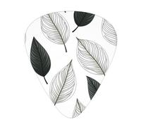 Leaf outlineGuitar Picks, 12-Piece Pattern Set, Three Different Thicknesses for Acoustic Electric Guitar and Other Instruments
