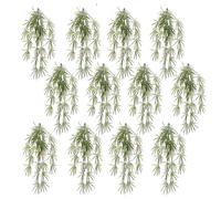 Leaf Pack of 12 x 100cm Artificial Hanging Acer Spider Plant in Green | Size: 12 x 100 cm Leaf Green 12 x 100 cm