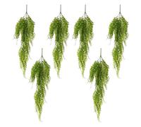 Leaf Pack of 6 x 100cm Artificial Trailing Green Hanging Fern Plant Stems | Size: 6 x 100 cm Leaf Green 6 x 100 cm