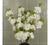 Leaf Pack of 6 x 100cm White Artificial Blossom Stem Premium | Size: 6 x 100 cm Leaf White 6 x 100 cm