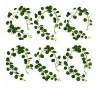 Leaf Pack Of 6 X 160Cm Artificial Round Pilea Garland Hanging Decoration
