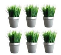 Leaf Pack Of 6 X 22Cm Artificial Grass Plant