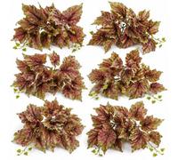 Leaf Pack Of 6 X 30Cm Artificial Trailing Pink And Green Caladium
