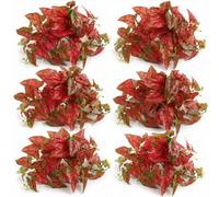 Leaf Pack Of 6 X 30Cm Artificial Trailing Red Caladium