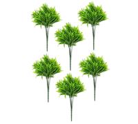 Leaf Pack of 6 x 30cm Fire Resistant Foliage Mini Leaf Stem - 30cm - 30cm - Green