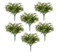 Leaf Pack of 6 x 40cm Fire Retardant Artificial Palm Tree Stem - 40cm - 40cm - Green