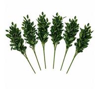 Leaf Pack Of 6 X 45Cm Artificial Variegated Foliage Spray Stem