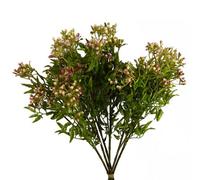 Leaf Pack Of 6 X 55Cm Artificial Foliage Stem With Pink Berries