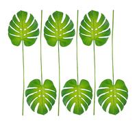 Leaf Pack of 6 x 55cm Single Artificial Monstera Leaf - 55cm - Green - 55cm