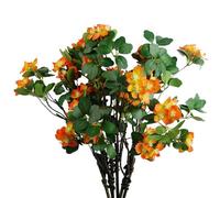 Leaf Pack Of 6 X 60Cm Flower Foliage Spray - Orange