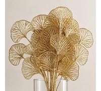Leaf Pack Of 6 X 65Cm Golden Leaves Flower Arrangement Decoration