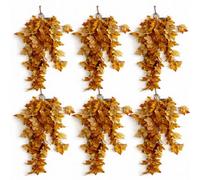 Leaf Pack Of 6 X 70Cm Artificial Ivy Plant Faux Hanging Foliage Yellow