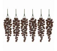 Leaf Pack Of 6 X 70Cm Artificial Succulent Plant Dusty Brown Faux Greenery