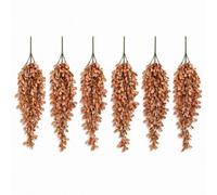 Leaf Pack Of 6 X 70Cm Artificial Trailing Spray Stem Dusty Orange