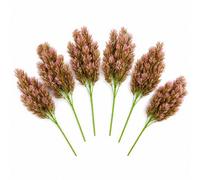 Leaf Pack Of 6 X 75Cm Artificial Pink Heather Fern Bush Stem
